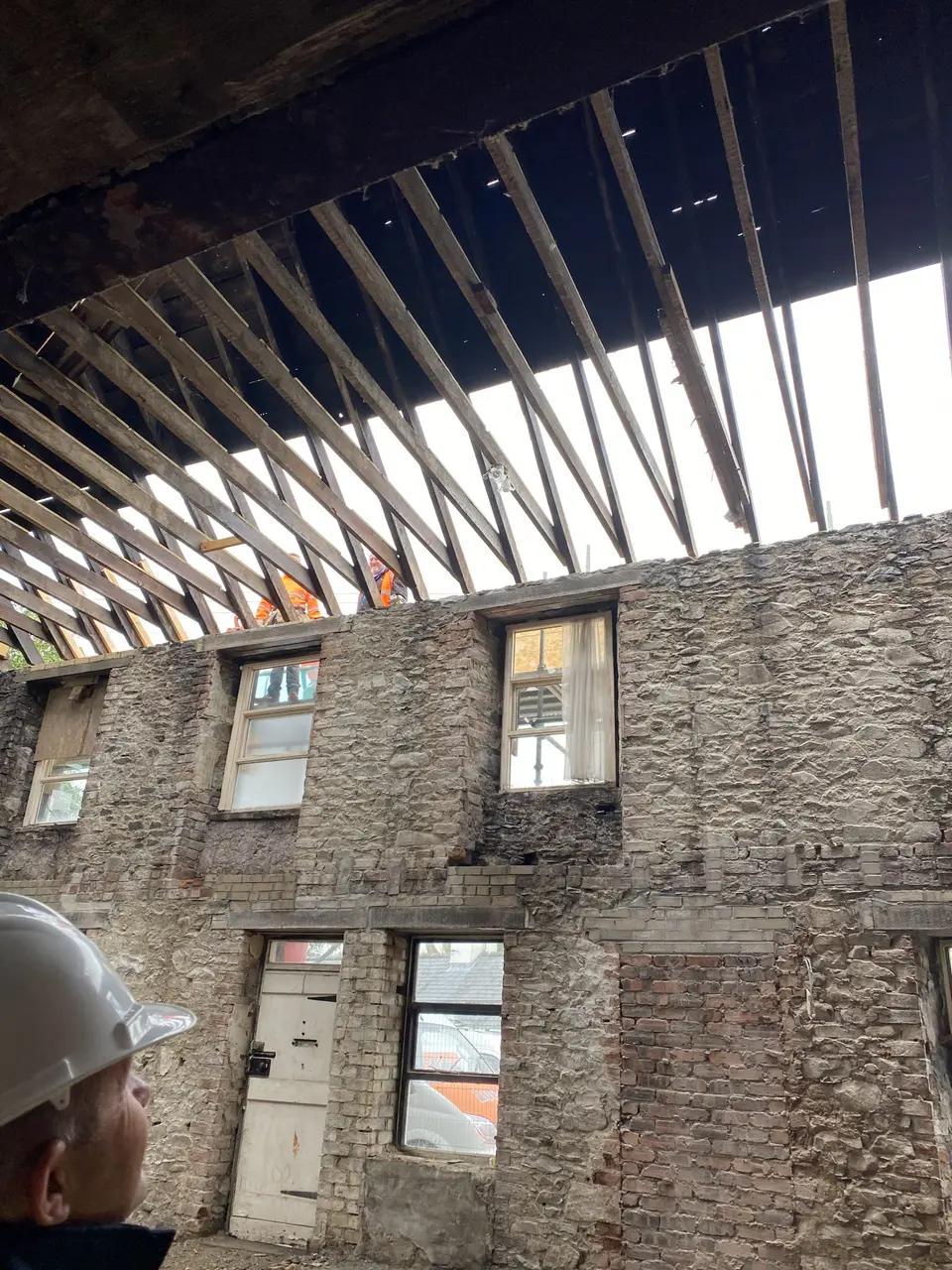 Inside the Kenmuir Arms during the renovation, August 2021