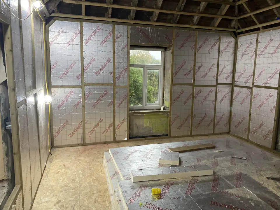 Inside the Kenmuir Arms during the renovation, November 2021