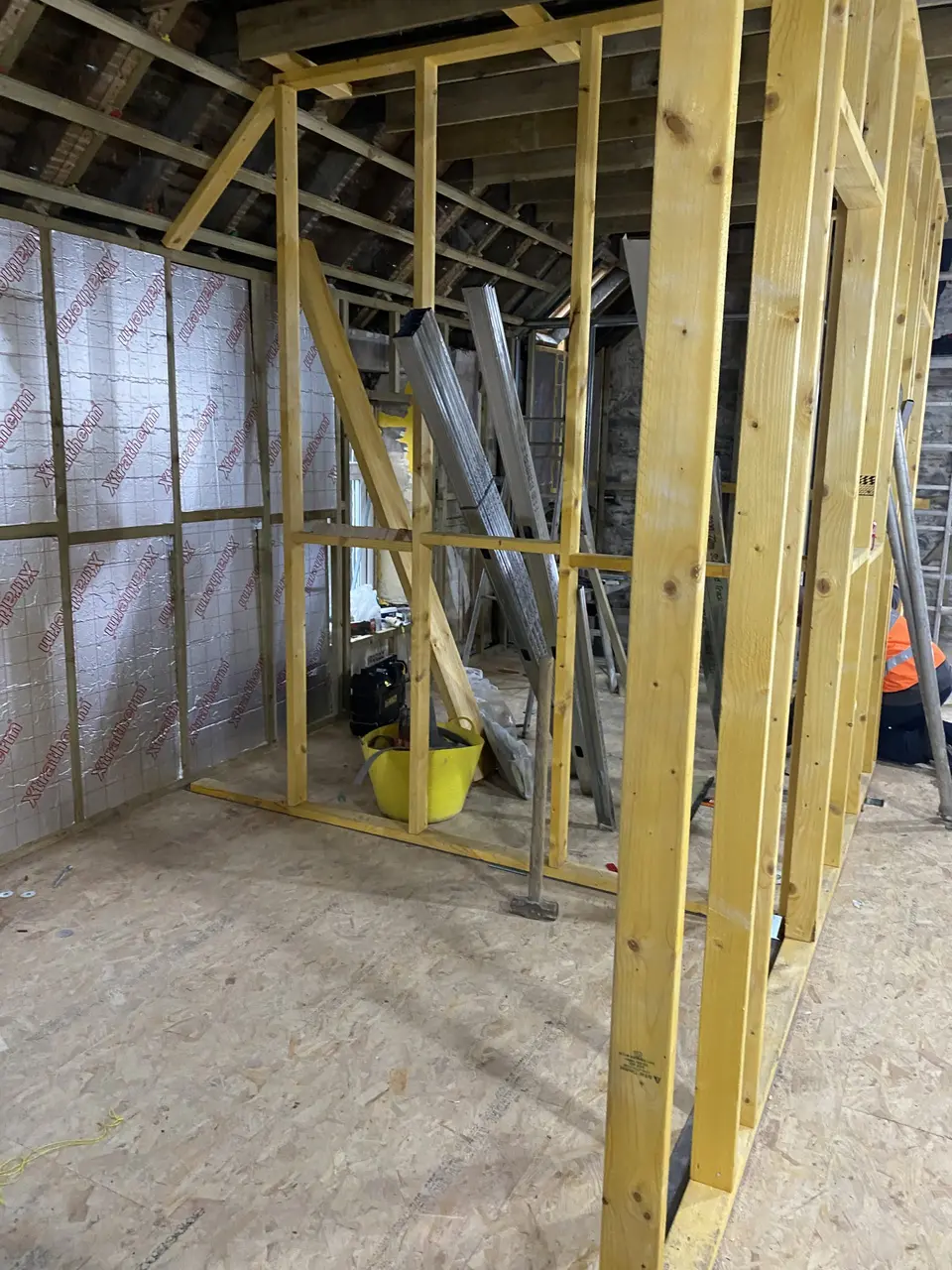 Inside the Kenmuir Arms during the renovation, November 2021