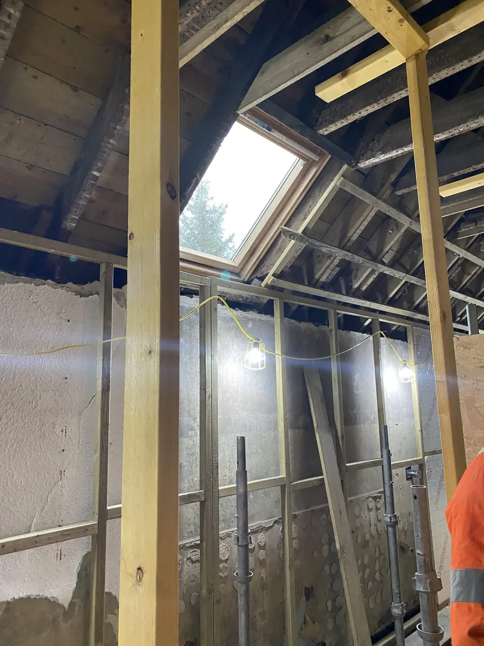 Inside the Kenmuir Arms during the renovation, November 2021