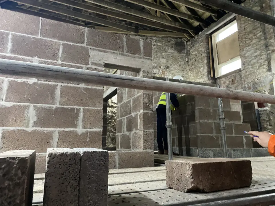 Inside the Kenmuir Arms during the renovation, November 2021