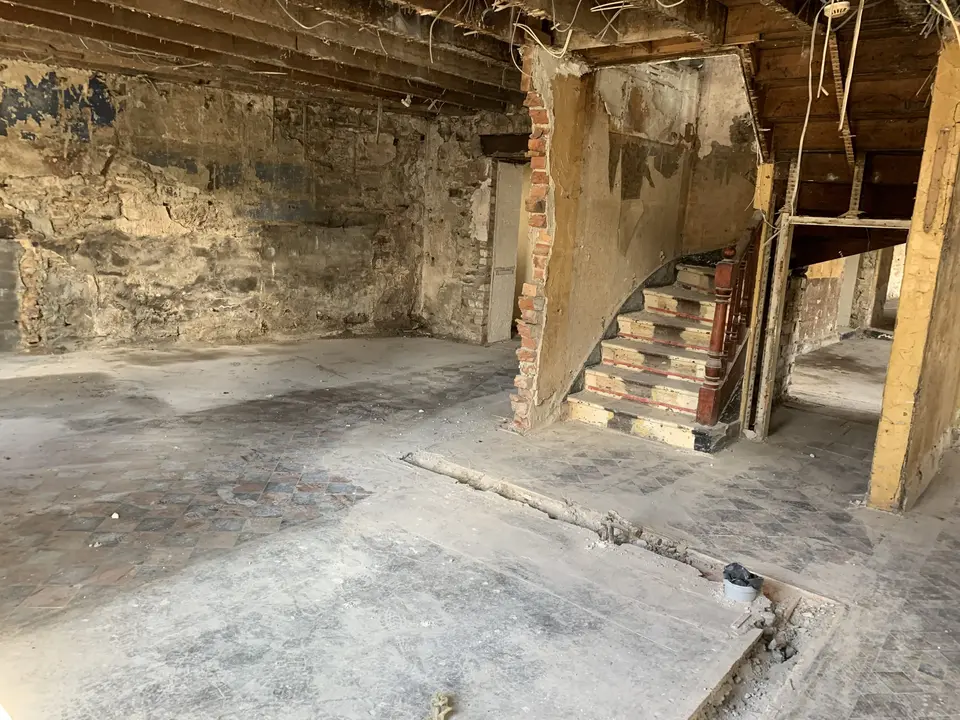 The Kenmuir Arms, August 2020: downstairs: old dining room & hallway
