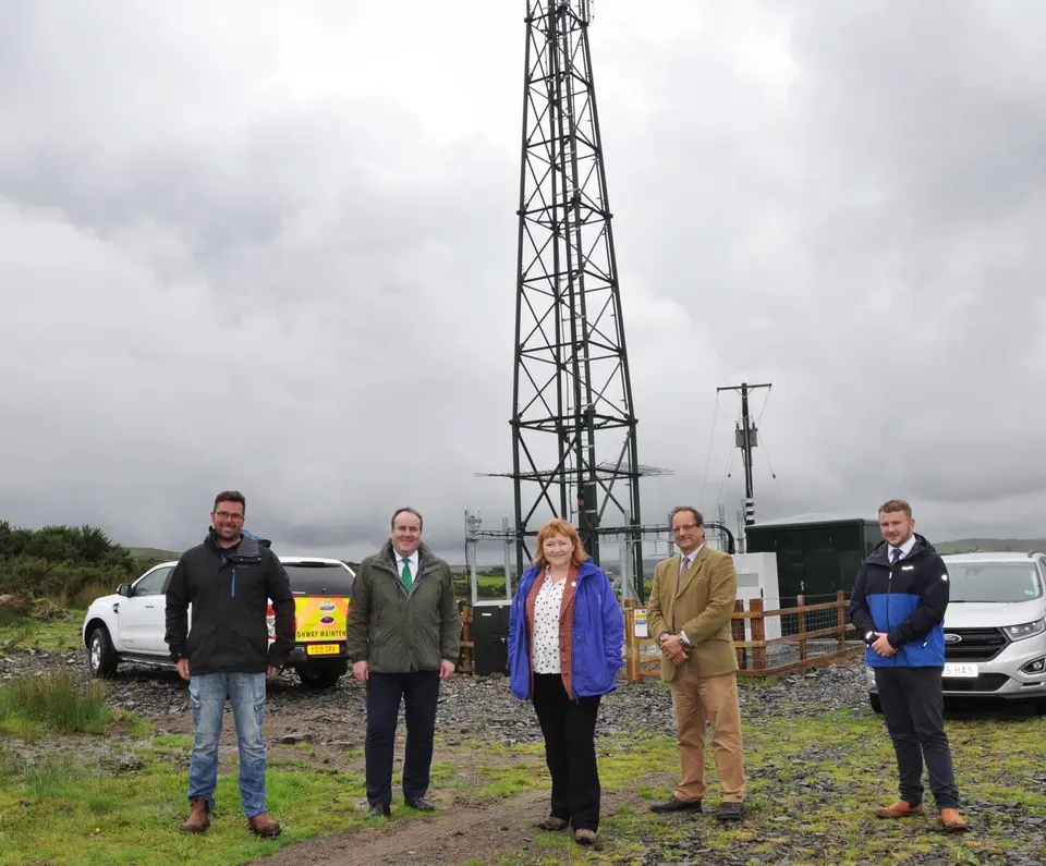 At the mobile phone mast at Mains of Larg, October 2020