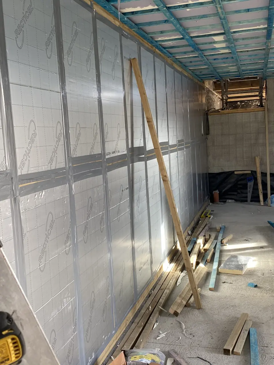 Inside the Kenmuir Arms during the renovation, February 2022
