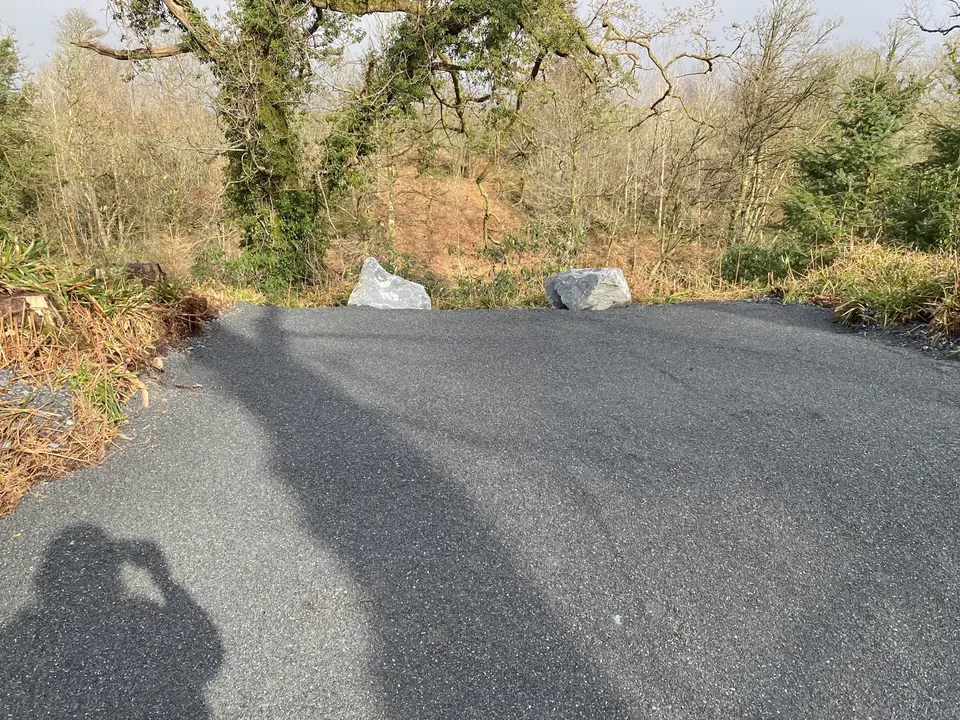 The Curling Pond, February 2022: parking area